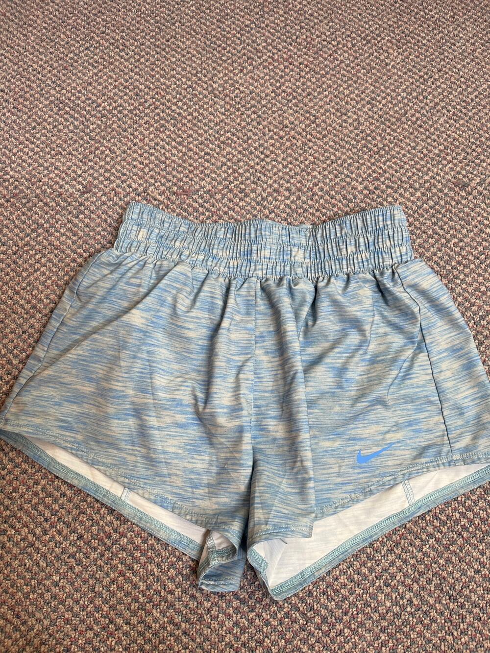 Nike Blue Heathered High Rise Running Short XS